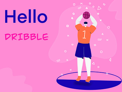 Hello Dribble! basketball character design debut dribble firstshot hello illustraion shot thanks