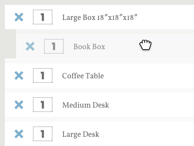 Metropolis Moving > Quote Form > Item List Sorting art deco css form design freelance web developer front end front end developer front end development html5 javascript jquery ui new york wordpress designer new york wordpress developer responsive responsive design sortable ui developer web design web developer wordpress wordpress development