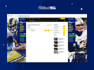 Superbowl HPTO animated homepage design html5 nfl superbowl takeover ux webdesign