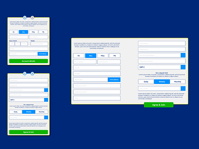 Registration Form Variants login page registration registration form ui user experience user interface ux web