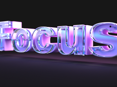Focus 3d 3d art adobe blender3d typeart typeface