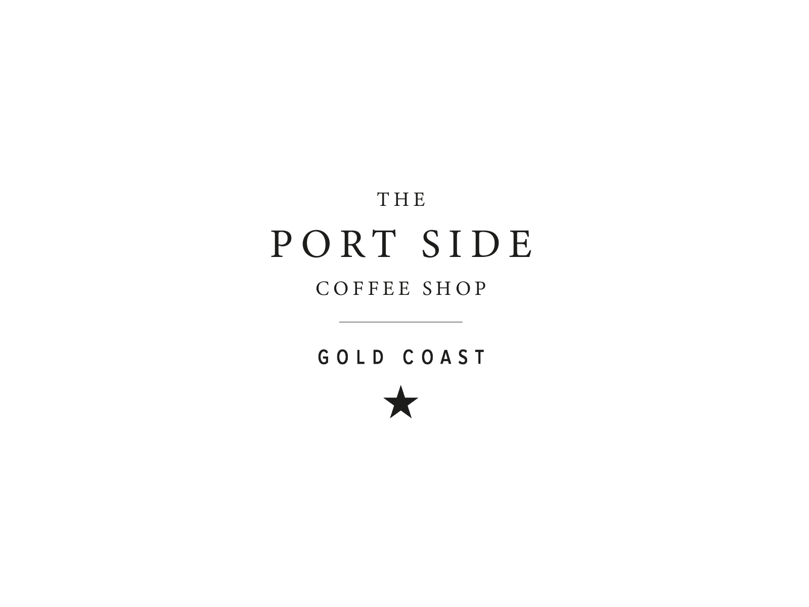 The Port Side Coffee Shop - Gold Coast branding design flat graphic design illustration illustrator logo minimal vector