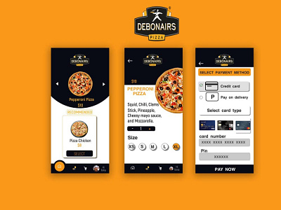 Pizza app adobe xd pizza ui ux ui design