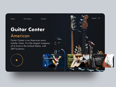 Guitar Center UI design sketch ux web