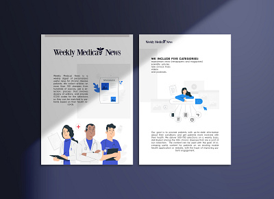 Medical Online Newspaper design flyer design illustration logo poster design typography ui ux vector web