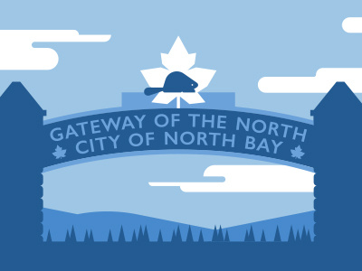Gateway of the North illustration north bay vector