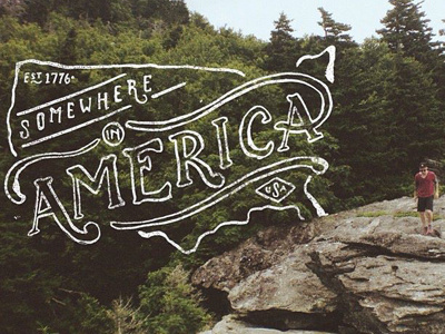 Somewhere In America america lettering usa