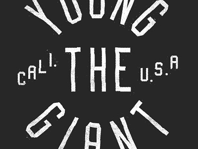 Young The Giant lettering t shirt type young the giant