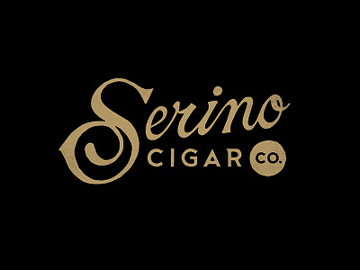 Serino Cigar Co. cigar hand lettering logo type