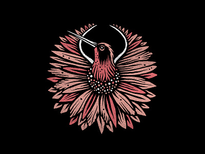 Bird/Flower bird daisy flower illustration