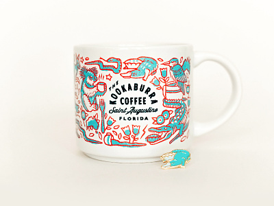 KOOKABURRAxNOOM coffee illustration mug