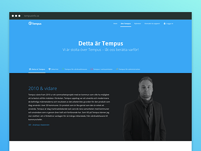 Tempus website brand redesign website