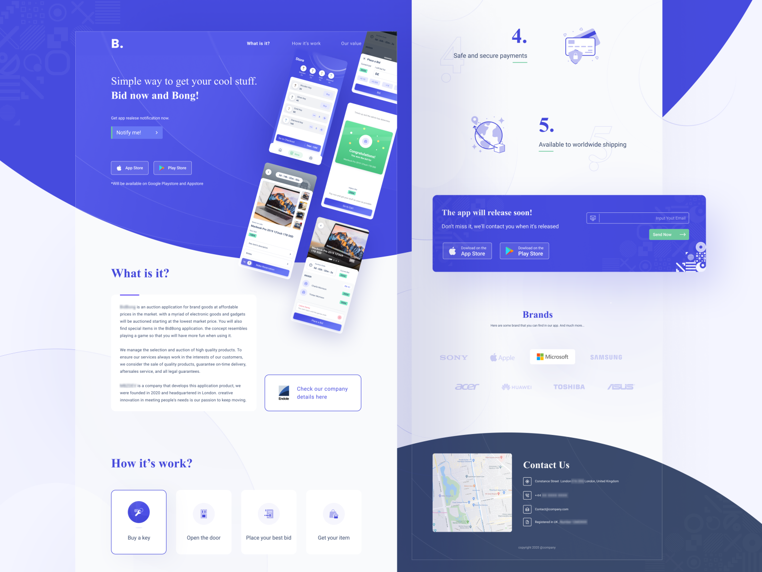 Landing Page - Auction by Nando Dwiki for Stickynootes on Dribbble