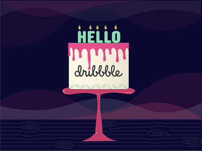 Dribble First Shot cake first shot hello dribble illustration