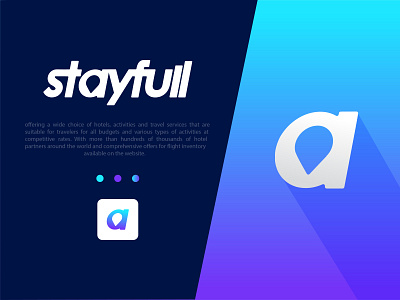 Stayfull Logo Design - Online Travel Agency app brand branding business clean concept creative flat graphic design icon logo logo design minimal mobile orbitdesginbureau technology travel typography ui vector