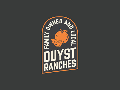 Orange Citrus Growing Badge Logo Design