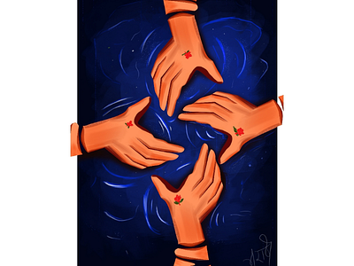 Hands of own art digital art digital illustration