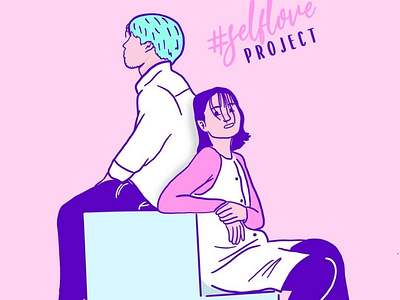 Couple's SelfLove #3 branding design art illustration vector