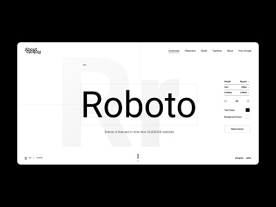 Roboto Font — Landing Page