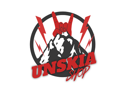Unskia Shop Logo branding design logo logo design logodesign logotype rock logo shop design shop logo