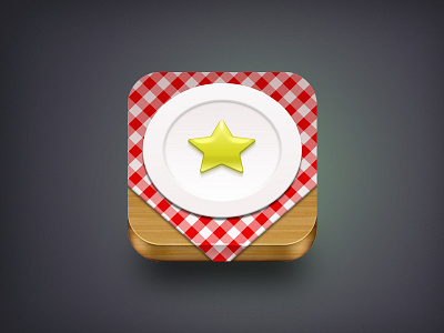 Restaurant Icon dish food icon icons ios icon rating restaurant retina star wood