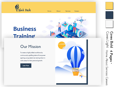 Think Tech Solutions Website design graphic design illustration it company landing page ui website