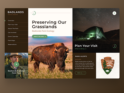 UI Concept - Badlands National Park concept design national parks ui