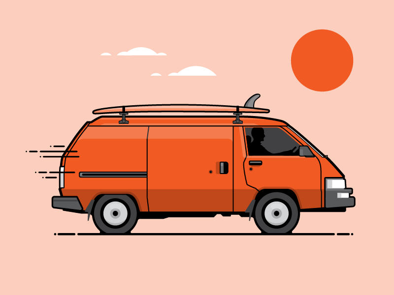 1986 Toyota Space Cruiser by Carl Bender on Dribbble