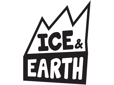 Ice And Earth logo monochrome print