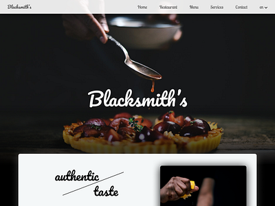 Blacksmith's Restaurant Website Design design restaurant design ui web web deisgn