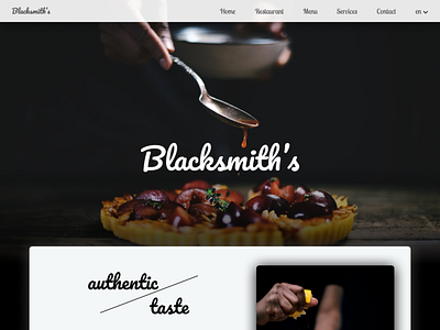 Blacksmith's Restaurant Website Design