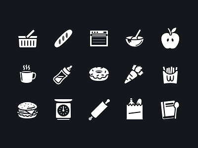Shortcuts Glyphs Pt. 2 donut food glyph groceries icon icon design ios kitchen shortcuts