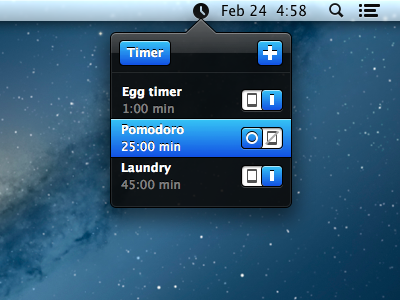 Timer Utility app ios mac menubar timer utility