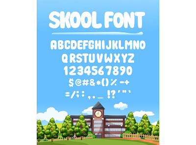 Skool Font animation design doodle font illustration typography