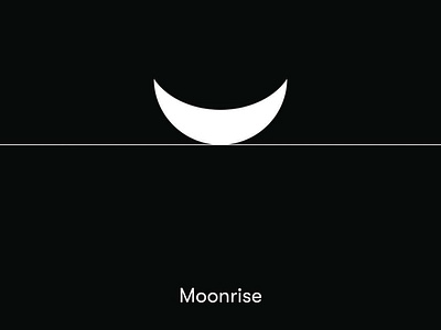 Moonrise minimalist branding icon identity logo minimalist minimalist logo vector