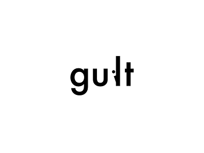 Guilt typography word play