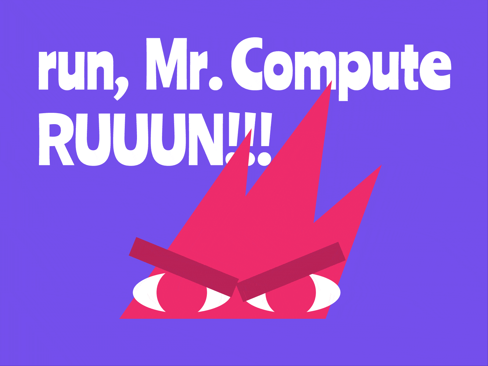 run, Mr. Computer, RUUUUN! ae after effect aftereffects animation character designerdianak illustration