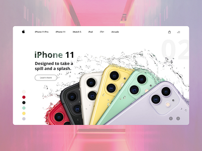 iPhone 11 Concept Landing Page adobe xd apple clean colorful concept design iphone iphone11 landing page layout minimal new product trend 2019 ui design website