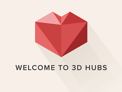 Welcome card for 3D Hubs