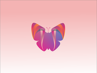 color butterfly branding icon illustration