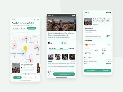 Warga Baik - Donate and Charity App apps charity design donate mobile app ui user experience userinterface ux