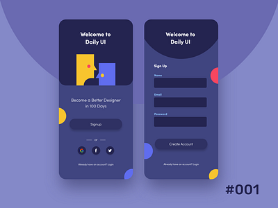 Day 001 (Sign Up Page) - Daily UI Challenge