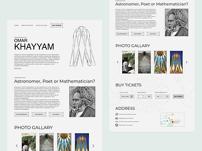 Omarkhayyam1 design illustration khayyam landing landingpage tomb ui uiux ux vector webdesign website