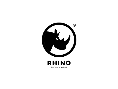 Rhino Logo animal animal logo branding design designer graphicdesign illustration illustrator logo logos logotype rhinoceros vector