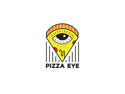 Pizza Eye Logo Design brand branding company design design art designer eye graphicdesign illustration illustrator logo logos logotype pizza vector