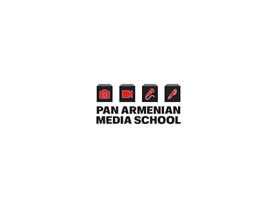 Panarmenian Media School Logo Design brand branding design designer graphicdesign illustration illustrator logo logos logotype media media logo school schools vector