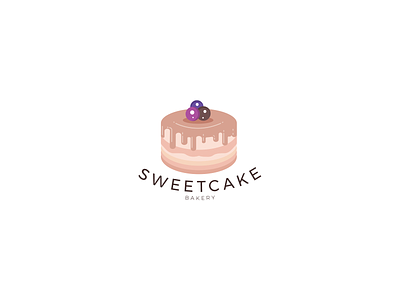 Sweet Cake Logo Design bakery bakery logo bakery packaging brand branding cake cake logo cake shop cakery cakes company illustrator logo logodesign logos logotype packaging vector