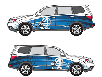 ABC News 4 Car Wrap carwrap design print