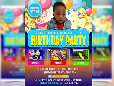 Birthday Flyer Design birthday invitation birthday party flyer design poster social media