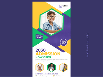 School Admission Rollup Banner design